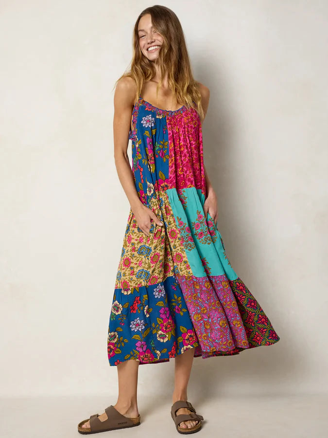 Harley Patchwork Midi Dress