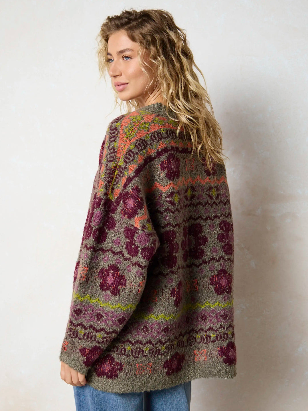 Calla Jacquard Cardigan Sweater