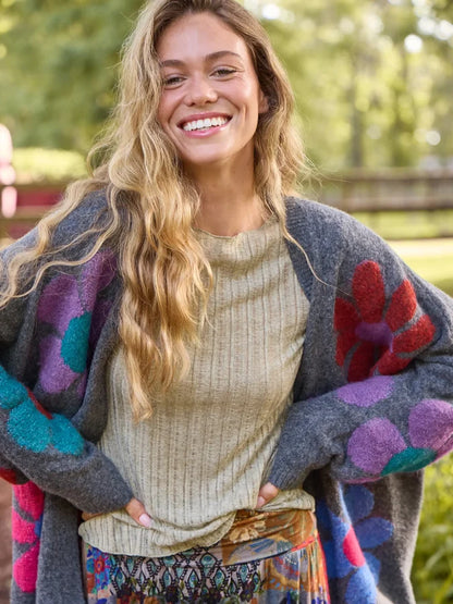Lexie Intarsia Cardigan Sweater