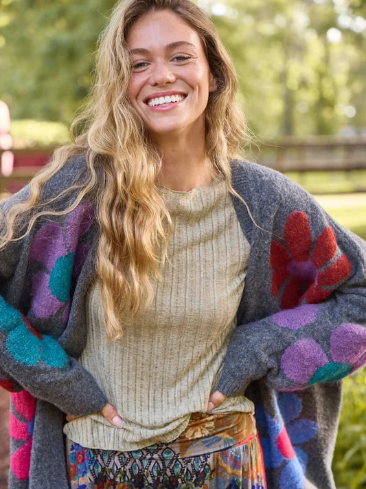 Lexie Intarsia Cardigan Sweater