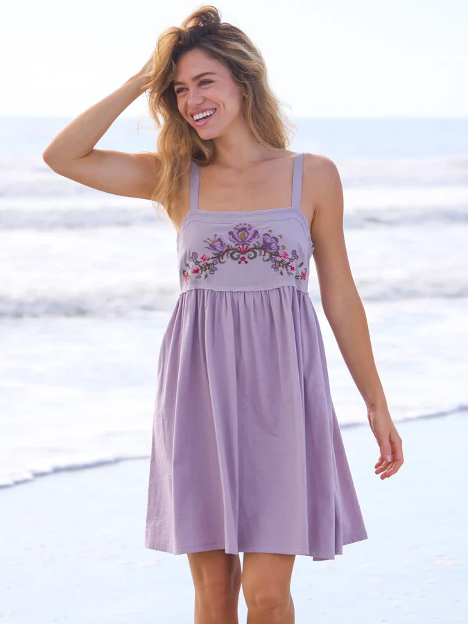 Patti Embroidered Mini Dress