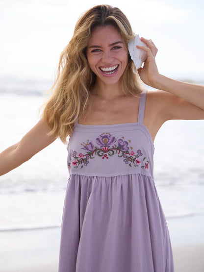 Patti Embroidered Mini Dress