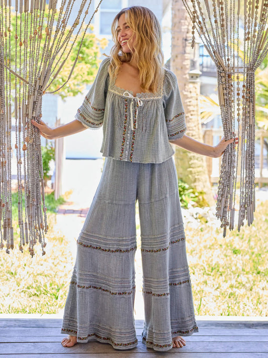 Prettiest Embroidered Cotton Lace Blouse