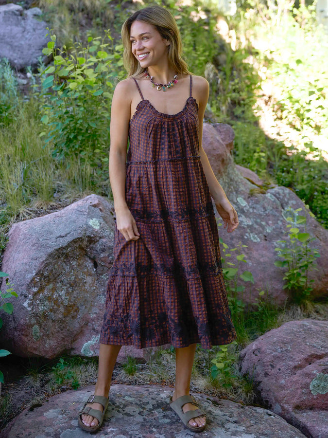 Harley Embroidered Cotton Midi Dress