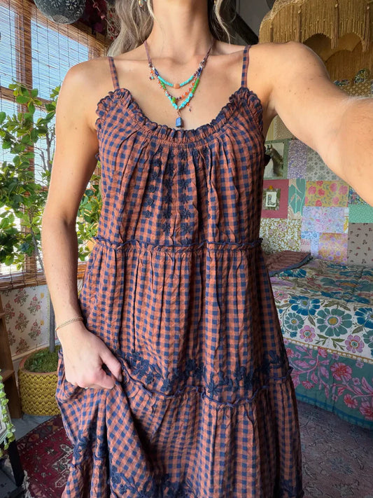 Harley Embroidered Cotton Midi Dress