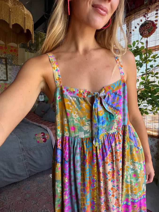 Patti Tie-Front Mini Dress