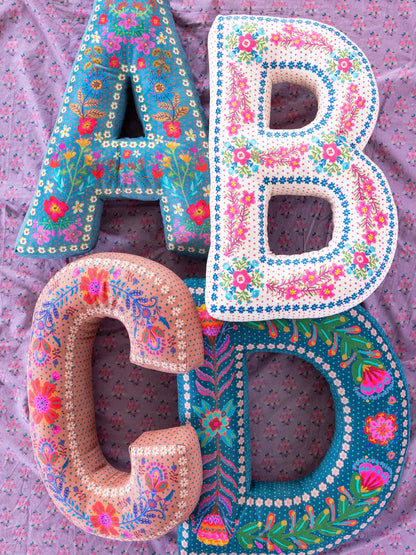 Velvet Initial Pillow