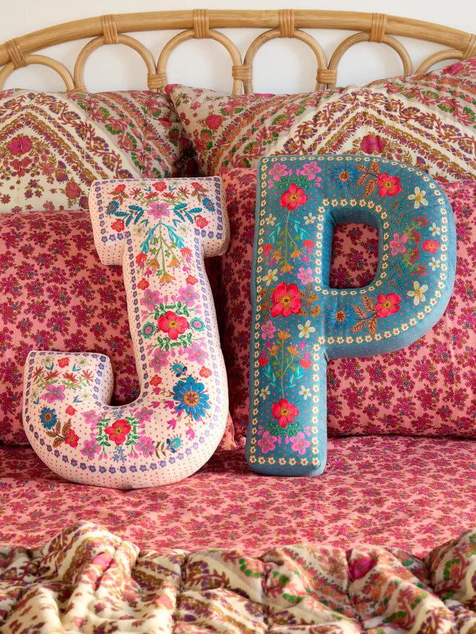 Velvet Initial Pillow