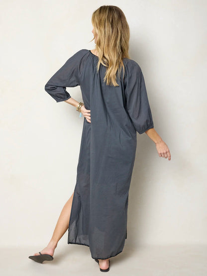 Christy Embroidered Cotton Maxi Dress