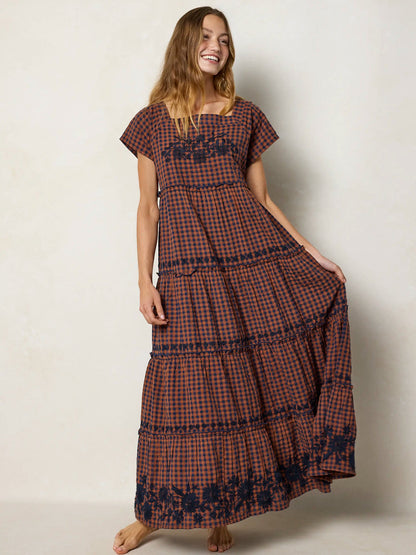 Berkley Embroidered Cotton Maxi Dress