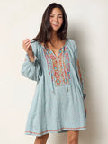 April Embroidered Mini Dress