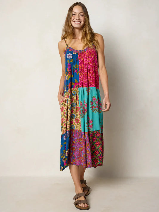 Harley Patchwork Midi Dress
