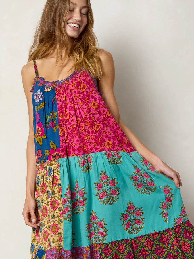 Harley Patchwork Midi Dress