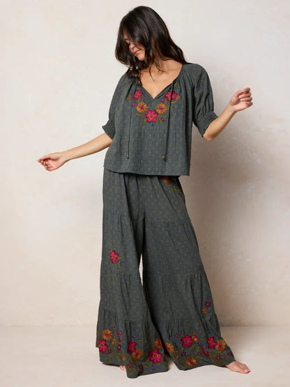 April Embroidered Top