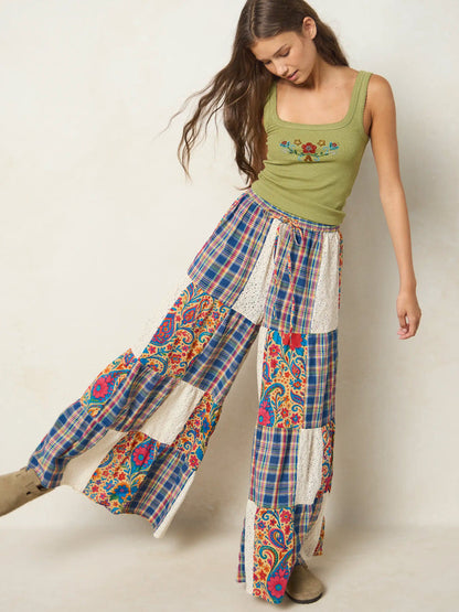 Patti Patchwork Palazzo Pants