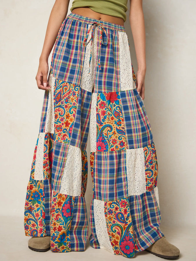 Patti Patchwork Palazzo Pants