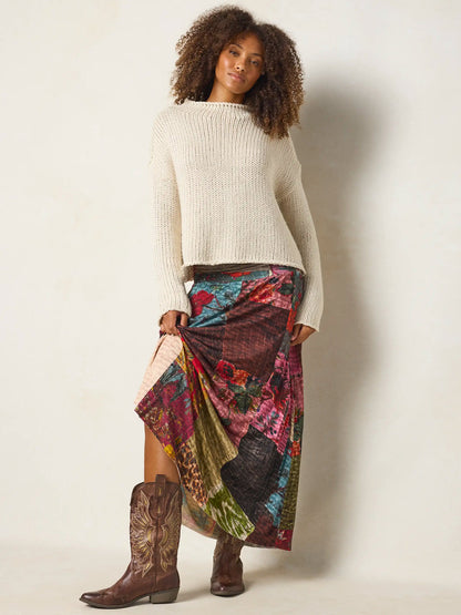 Live-In-It Knit "ButterSoft" Convertible Maxi Skirt