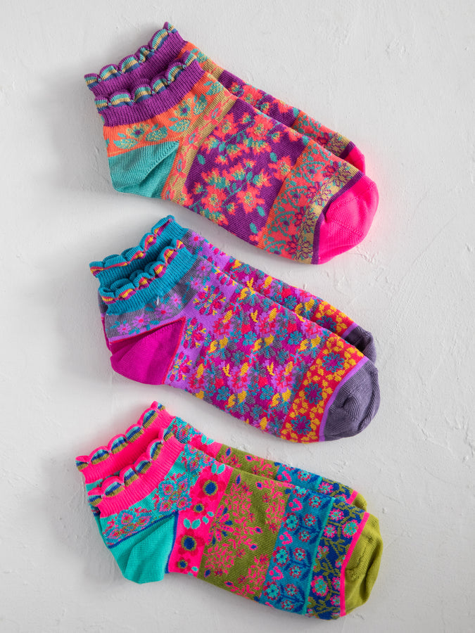 Boho Ankle Socks, Set of 3