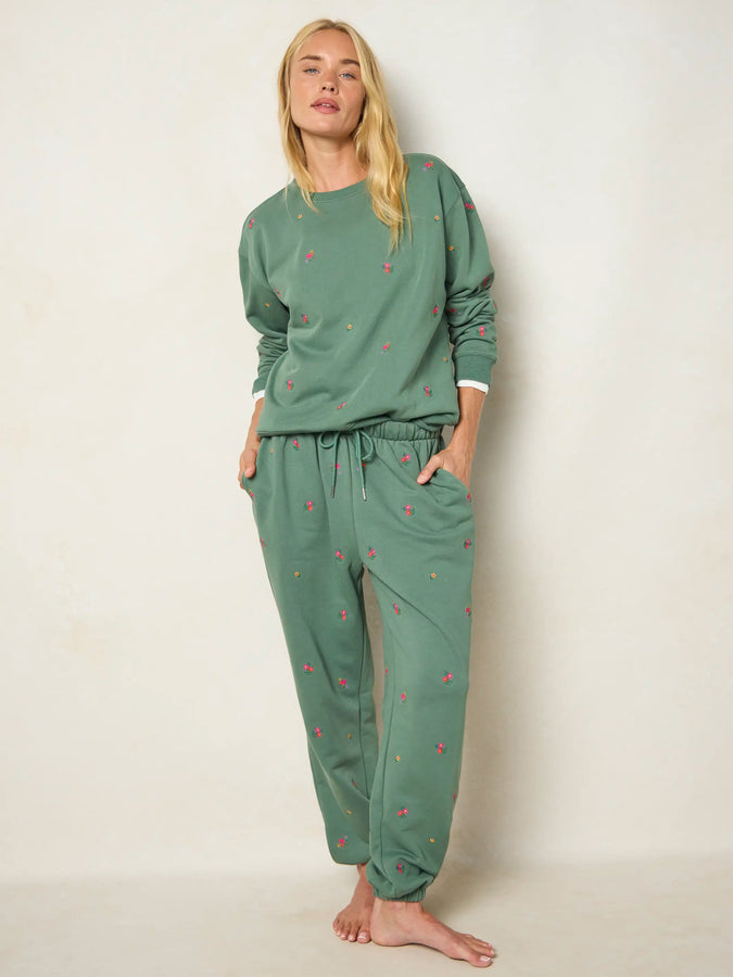 Fave Little Things Embroidered Jogger Pants