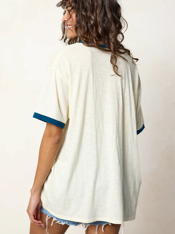 Ringer Oversized Tee Shirt