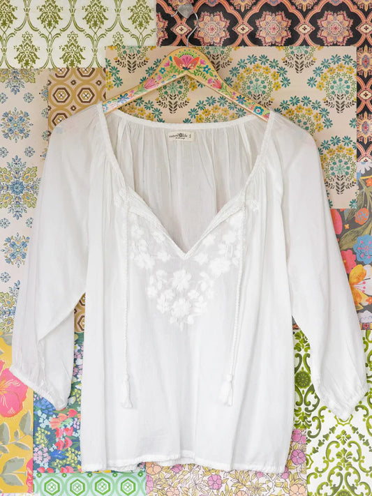 Christy Embroidered Cotton Blouse