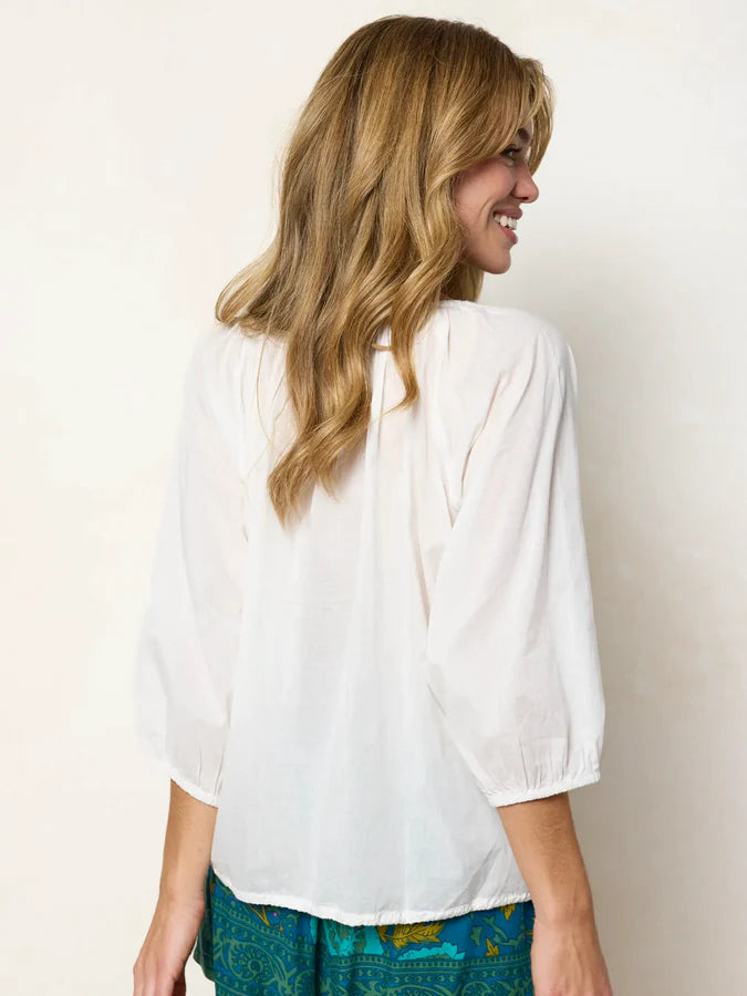 Christy Embroidered Cotton Blouse
