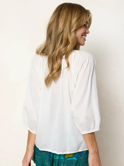 Christy Embroidered Cotton Blouse