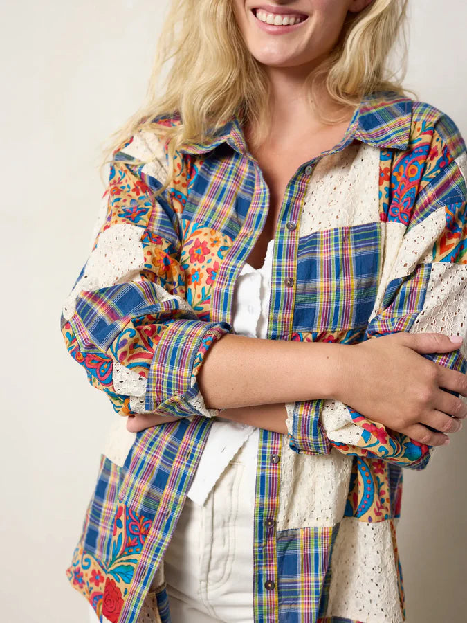 Barcelona Patchwork Button Down