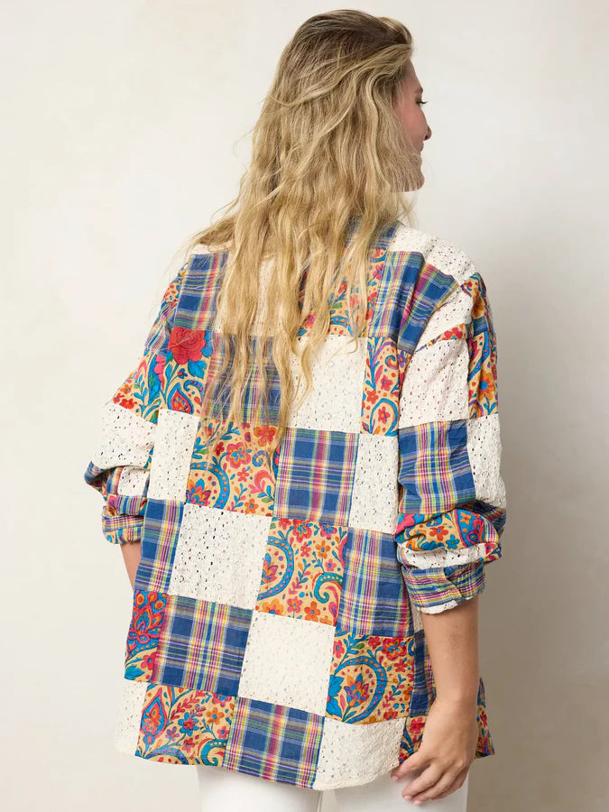 Barcelona Patchwork Button Down