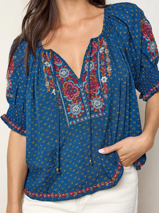 April Embroidered Top