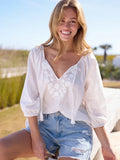 Christy Embroidered Cotton Blouse